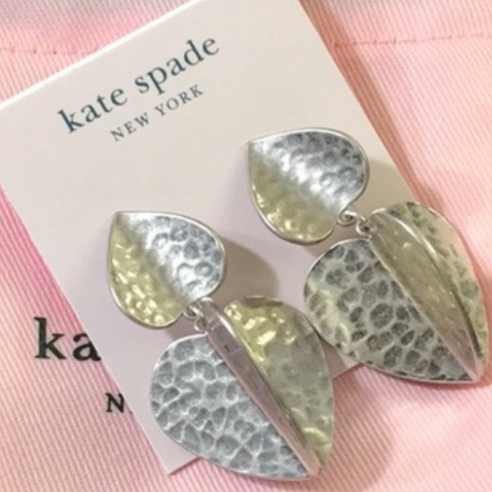 New Kate Spade metal petal drop earrings - Picture 3 of 14